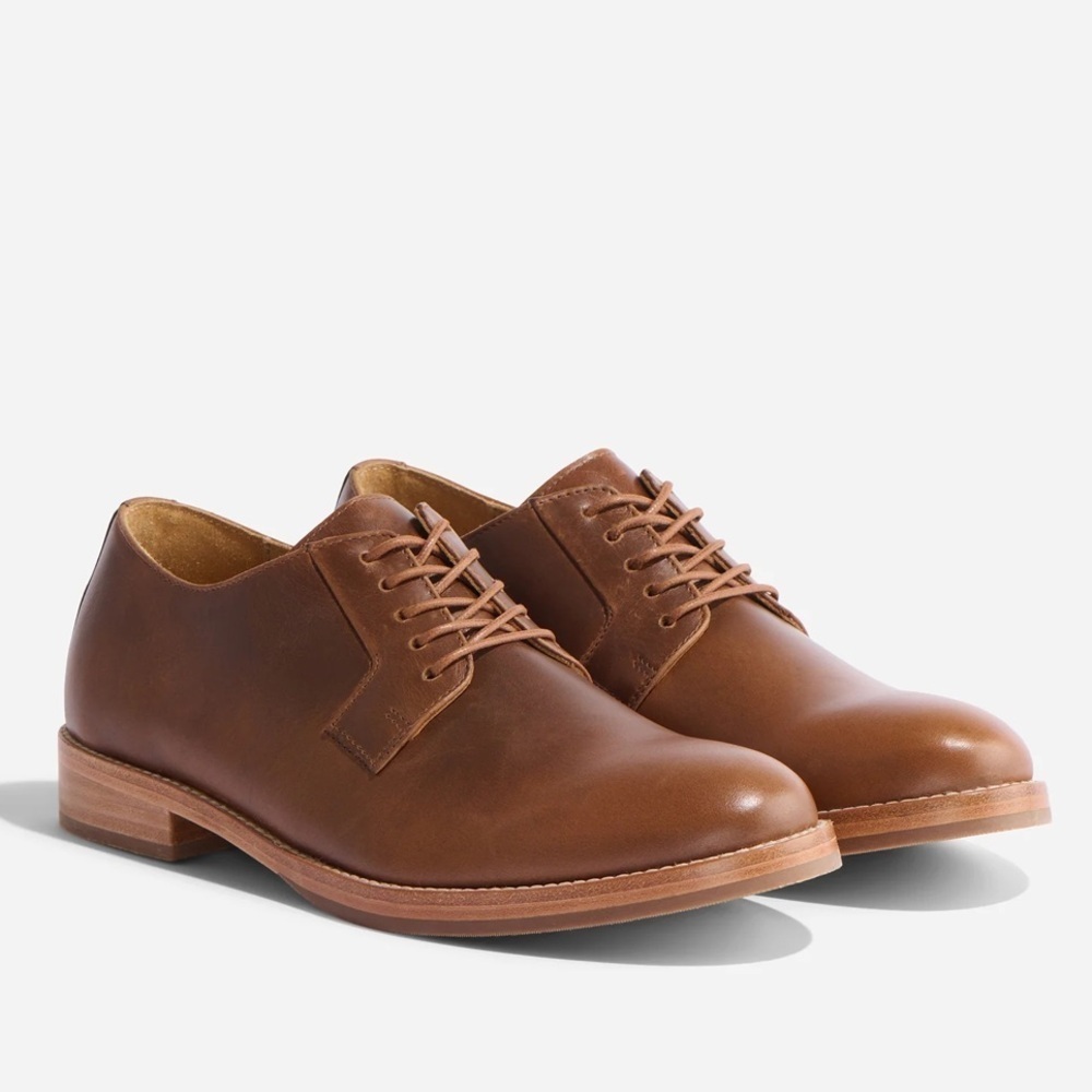 Nisolo Everyday Oxford Brown Leather Size 8.5 NEW